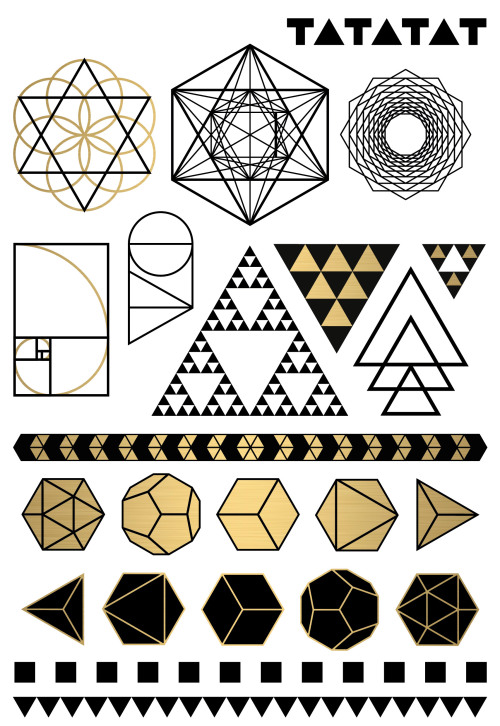 impossible geometry temporary tattoos