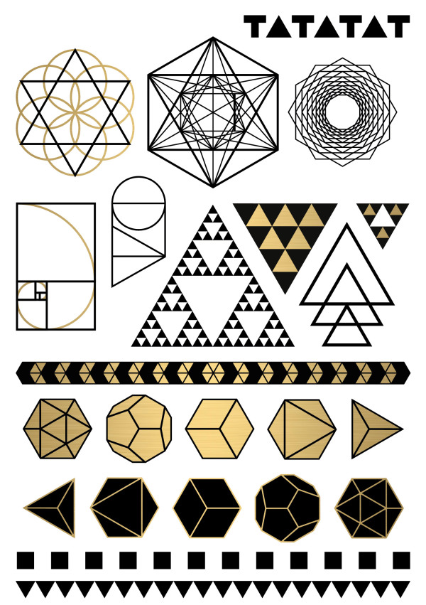 impossible geometry temporary tattoos